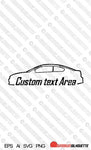 Digital Download car silhouette with text vector - Scion TC 1st gen EPS | SVG | Ai | PNG