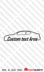 Digital Download car silhouette with text vector - Scion TC 2nd gen EPS | SVG | Ai | PNG