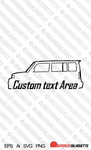 Digital Download car silhouette with text vector - Scion Xb 1st gen EPS | SVG | Ai | PNG