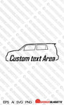 Digital Download car silhouette with text vector - Scion Xb 2nd gen EPS | SVG | Ai | PNG