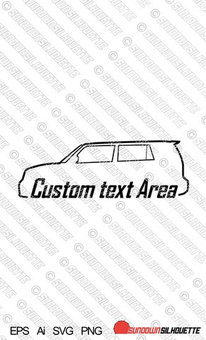 Digital Download car silhouette with text vector - Scion Xb 2nd gen EPS | SVG | Ai | PNG