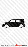 Digital Download car silhouette vector - Lowered Scion Xb 2nd gen EPS | SVG | Ai | PNG