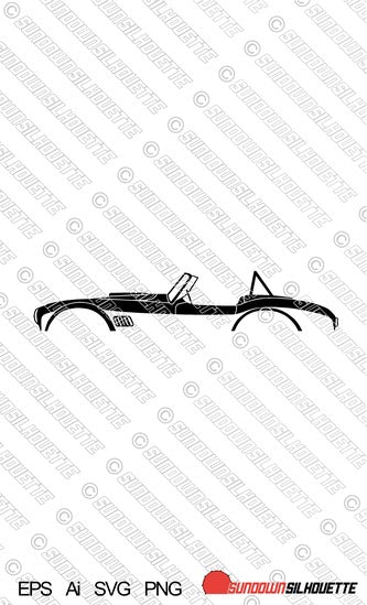 Digital Download vector graphic - Shelby AC Cobra Roadster EPS | SVG | Ai | PNG