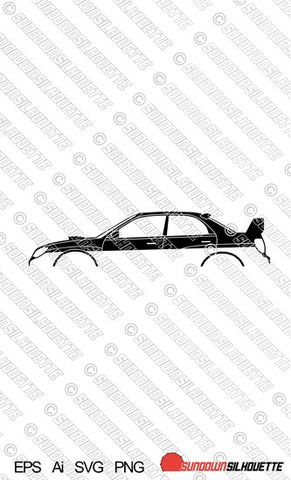 Digital Download vector graphic - Subaru Impreza WRX STI 2nd gen Hawk Eye EPS | SVG | Ai | PNG