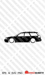 Digital Download vector graphic - Lowered Subaru Legacy 2nd gen wagon with raised roof | SVG | Ai | PNG