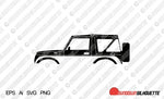 Digital Download vector graphic - Suzuki Samurai SJ410 soft top EPS | SVG | Ai | PNG