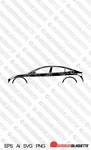 Digital Download car silhouette vector - Tesla Model 3 EPS | SVG | Ai | PNG
