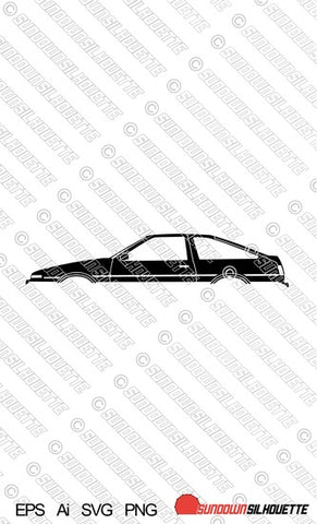 Digital Download vector graphic - Toyota AE86 Sprinter Trueno hatchback EPS | SVG | Ai | PNG