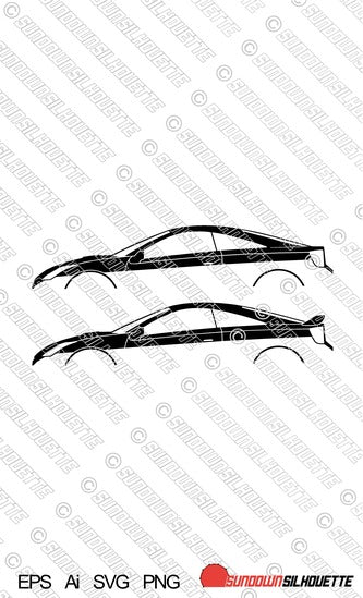 Digital Download vector graphic - Toyota Celica GT / GTS 7th gen EPS | SVG | Ai | PNG