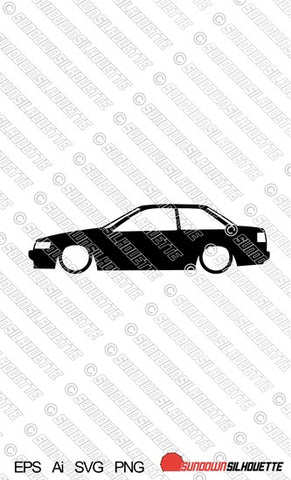Digital Download vector graphic - Lowered Toyota Corolla Levin coupe AE86 EPS | SVG | Ai | PNG