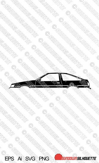Digital Download vector graphic - Toyota AE86 Corolla Levin hatchback EPS | SVG | Ai | PNG