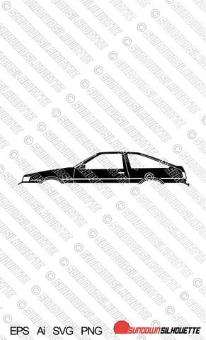 Digital Download vector graphic - Toyota AE86 Corolla Levin hatchback EPS | SVG | Ai | PNG