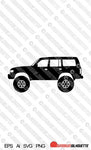 Digital Download vector graphic - Lifted Toyota Land Cruiser J80 EPS | SVG | Ai | PNG