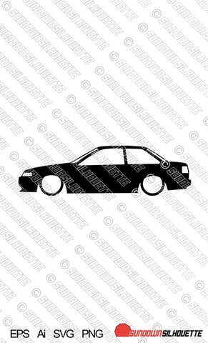 Digital Download vector graphic - Lowered Toyota Sprinter Trueno coupe AE86 EPS | SVG | Ai | PNG
