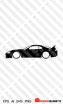 Digital Download vector graphic - Lowered Toyota Supra Mk4 A80 EPS | SVG | Ai | PNG