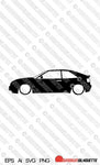 Digital Download vector graphic - Lowered VW Corrado EPS | SVG | Ai | PNG