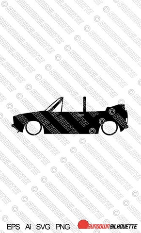 Digital Download vector graphic - Lowered VW Golf / Rabbit Mk1, Cabrio GTI, EPS | SVG | Ai | PNG