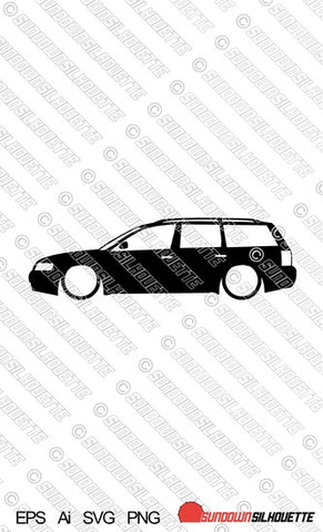 Digital Download vector graphic - Lowered VW Passat B5 variant EPS | SVG | Ai | PNG