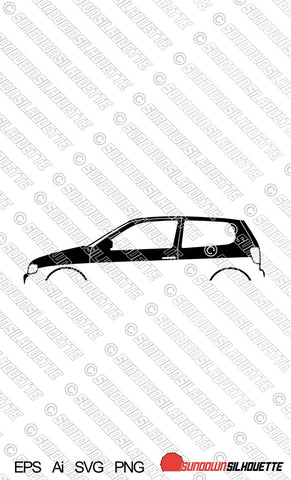 Digital Download vector graphic - VW Polo 6N Mk3, 3-door EPS | SVG | Ai | PNG