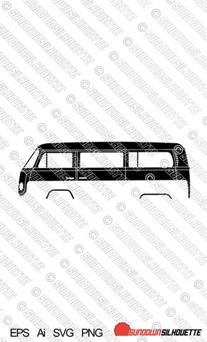 Digital Download vector graphic - VW T2 Bay bus EPS | SVG | Ai | PNG
