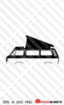 Digital Download vector graphic - VW T3 westfalia pop top vanagon EPS | SVG | Ai | PNG