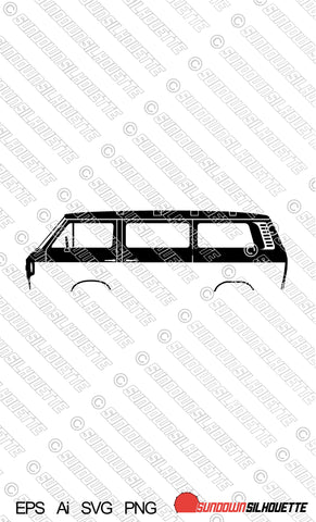 Digital Download vector graphic - VW Caravelle T3 bus / vanagon EPS | SVG | Ai | PNG