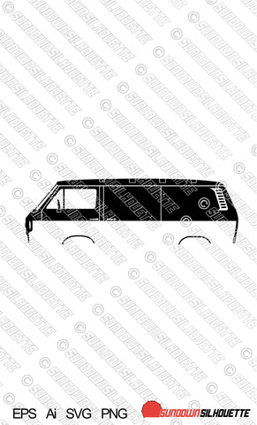 Digital Download vector graphic - VW T3 panel van vanagon EPS | SVG | Ai | PNG