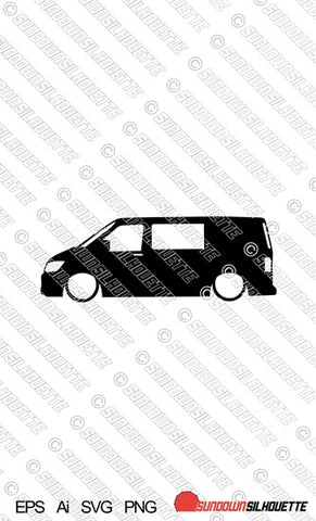 Digital Download vector graphic - Lowered  VW T6 kombi van EPS | SVG | Ai | PNG