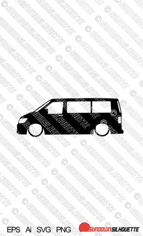 Digital Download vector graphic - Lowered VW T6 Multivan EPS | SVG | Ai | PNG