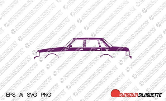 Digital Download vector graphic - Volvo 244 sedan EPS | SVG | Ai | PNG