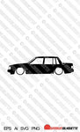 Digital Download car silhouette vector - Lowered Volvo 740 sedan 744 EPS | SVG | Ai | PNG