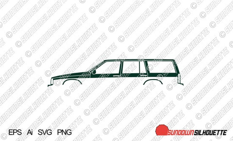 Digital Download vector graphic - Volvo 745 wagon EPS | SVG | Ai | PNG