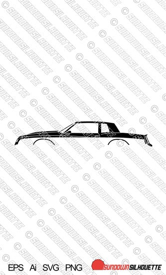 Digital Download vector graphic - Chevrolet Monte Carlo SS G-Body EPS | SVG | Ai | PNG