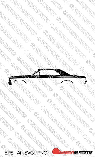 Digital Download vector graphic - 1966 Chevrolet Chevelle SS  EPS | SVG | Ai | PNG