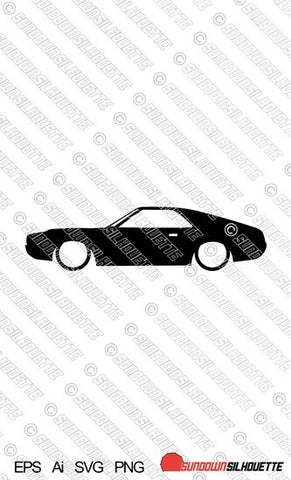 Digital Download vector graphic - AMC AMX muscle car silhouette.  EPS | SVG | Ai | PNG