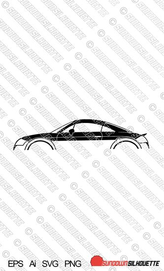 Digital Download vector graphic - Audi TT Mk1 EPS | SVG | Ai | PNG