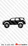 Digital Download vector graphic - Lifted Toyota 4Runner 5th gen (2009-2013) EPS | SVG | Ai | PNG