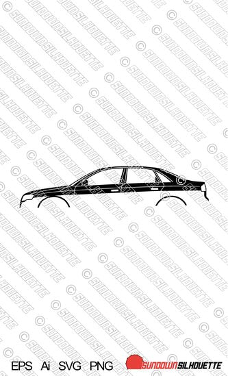 Digital Download vector graphic - Audi A4 / S4 B7 sedan EPS | SVG | Ai | PNG