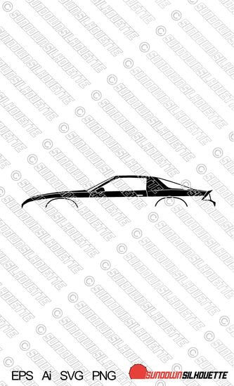 Digital Download vector graphic - Chevrolet Camaro 3rd gen EPS | SVG | Ai | PNG