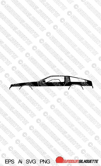 Digital Download car silhouette vector - DMC DeLorean EPS | SVG | Ai | PNG