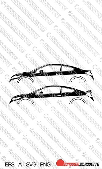 Digital Download vector graphic - Honda Civic FG3 Coupe 9th gen EPS | SVG | Ai | PNG