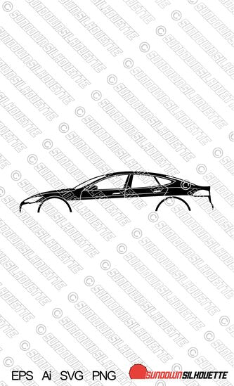 Digital Download car silhouette vector - Tesla Model S EPS | SVG | Ai | PNG