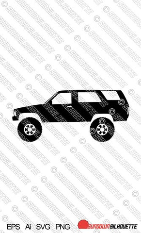 Digital Download vector graphic - Lifted Toyota 4Runner 1st gen N60 1984-1989 EPS | SVG | Ai | PNG