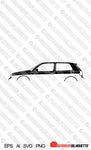 Digital Download vector graphic - VW Mk3 golf 3-door EPS | SVG | Ai | PNG
