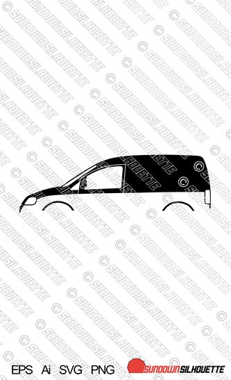 Digital Download vector graphic - VW Caddy Mk3, 2k Van EPS | SVG | Ai | PNG
