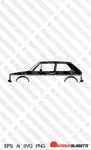 Digital Download vector graphic - VW Rabbit / Mk1 golf 3-door EPS | SVG | Ai | PNG